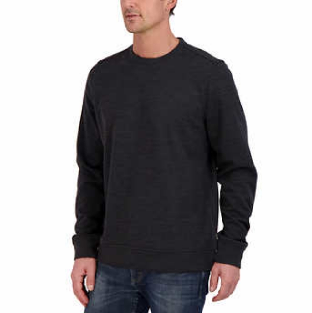 Gerry Men's Textured Crew Sweatshirt, Black
